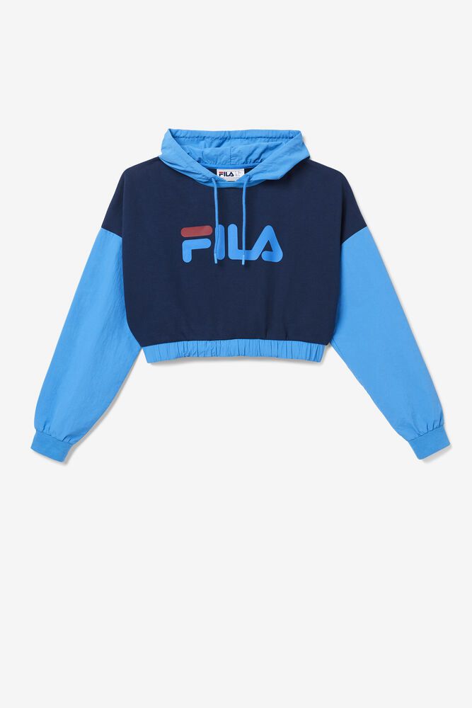 Fila Hoodie Damske Saachi Modre - ARVBM1709